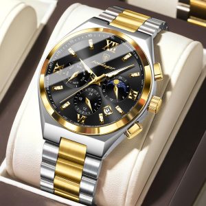 POEDAGAR 688 Men Watch Waterproof Luminous Date Chronograph Man Watche T/B