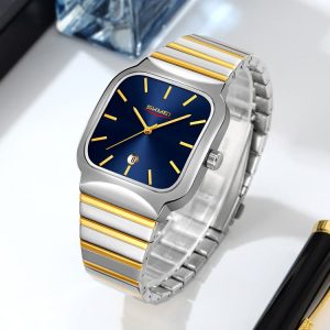 SKMEI 9361 High Quality Luxury Watch Waterproof Stainless Steel Watch for Men silver/gold/blue
