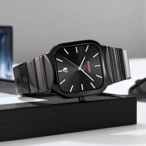 SKMEI 9361 High Quality Luxury Watch Waterproof Stainless Steel Watch for Men black