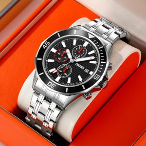 SKMEI 9335 Stainless Steel Band Watch