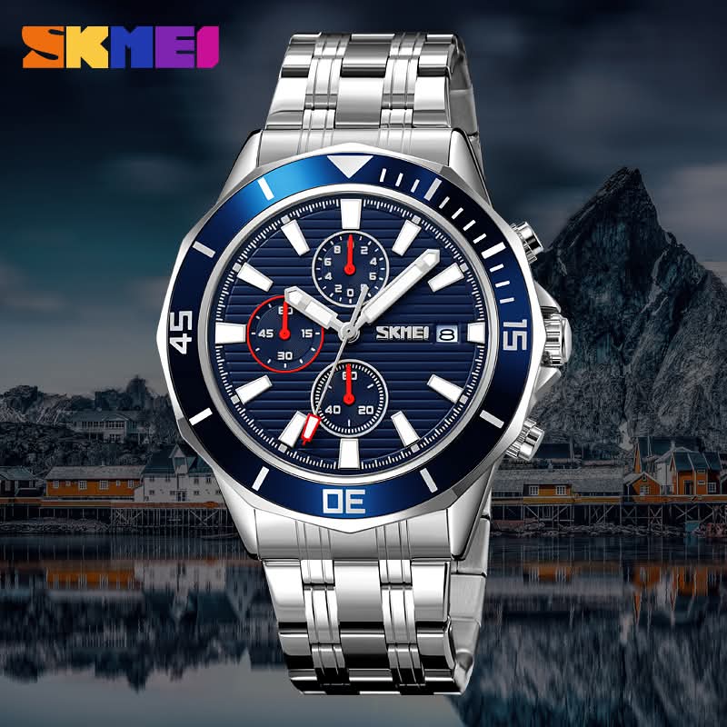 SKMEI 9335 Stainless Steel Band Watch