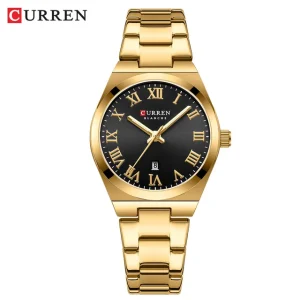 Curren 9095 Original Quartz Watch For Women (Gold+Black)