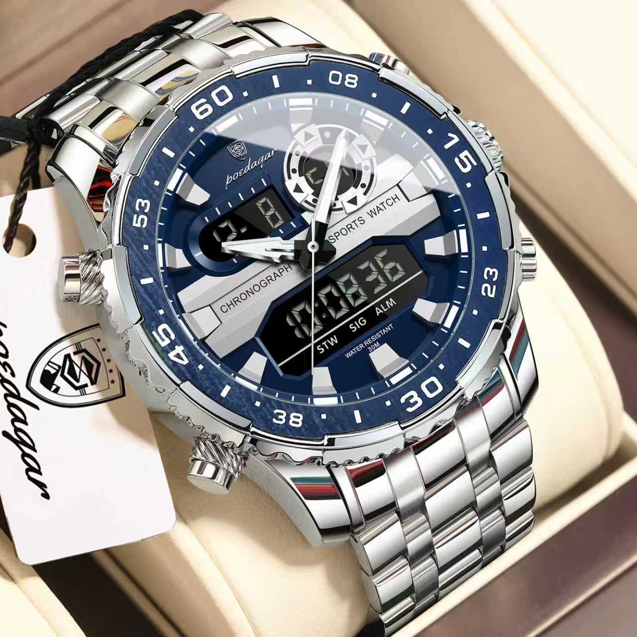Poedagar E122 Men's Multifunctionality Chronograph Quartz Watch