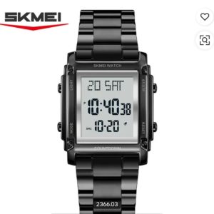 SKMEI 2550 Digital Watch Waterproof LED Lights with Stainless Steel and Luminous Alarm